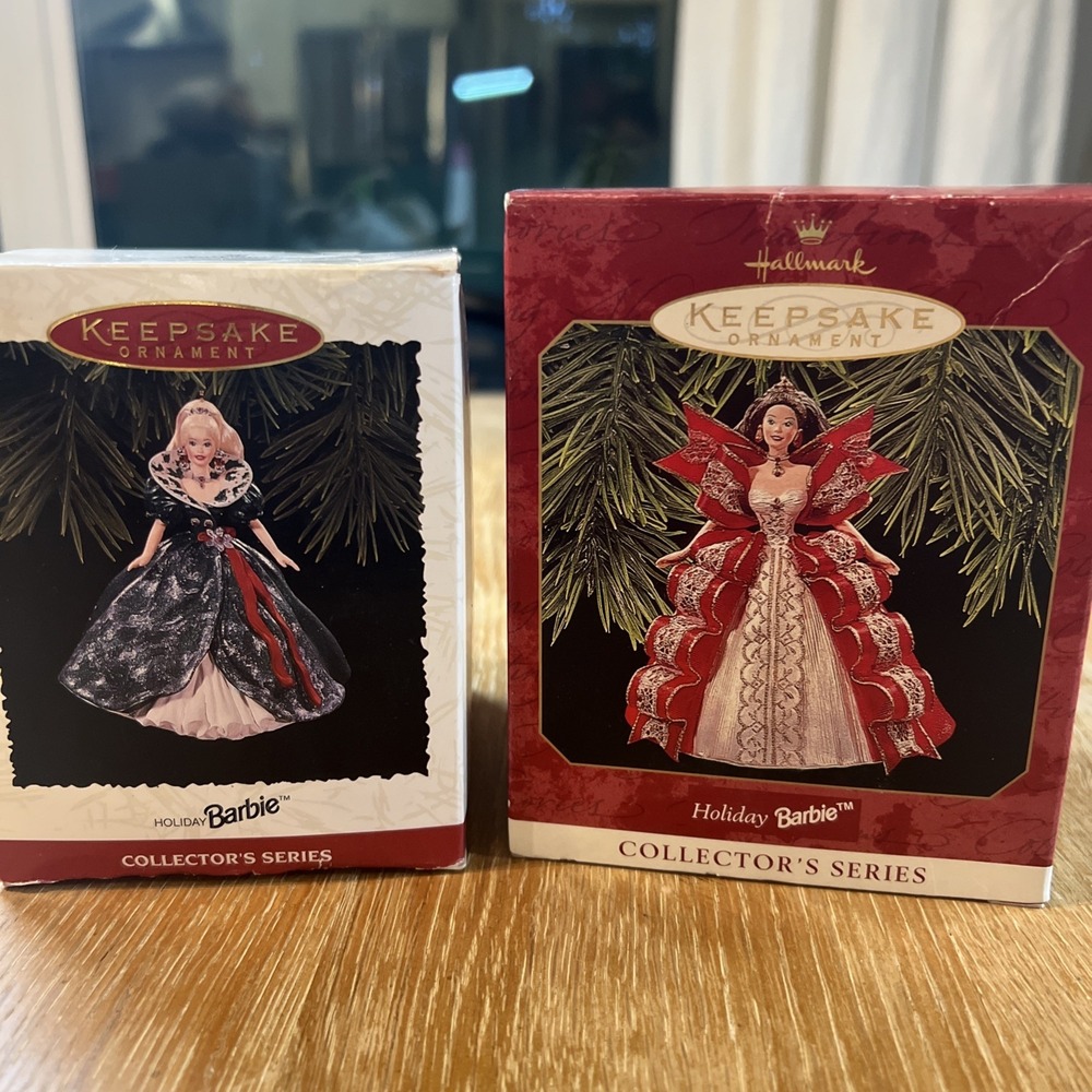 Hallmark Holiday Barbies 3 & 5 Collector's Series Keepsake 1995-1996 Christmas